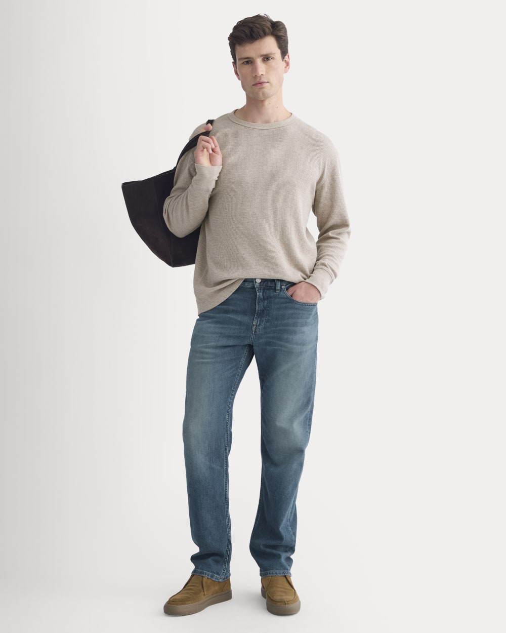 Thermal Crew in Cozy Waffle | Heathered Oatmeal – Everlane