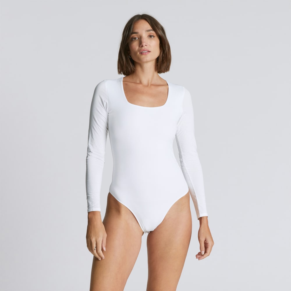 新品　クラネ　ROUND NECK HIGH CUT BODYSUITS QINSEN Round Neck Shirt for Women Cap Sleeve High Leg Thong