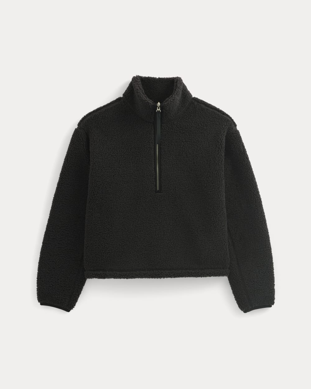 Reversible Teddy Half-Zip Pullover | Black – Everlane