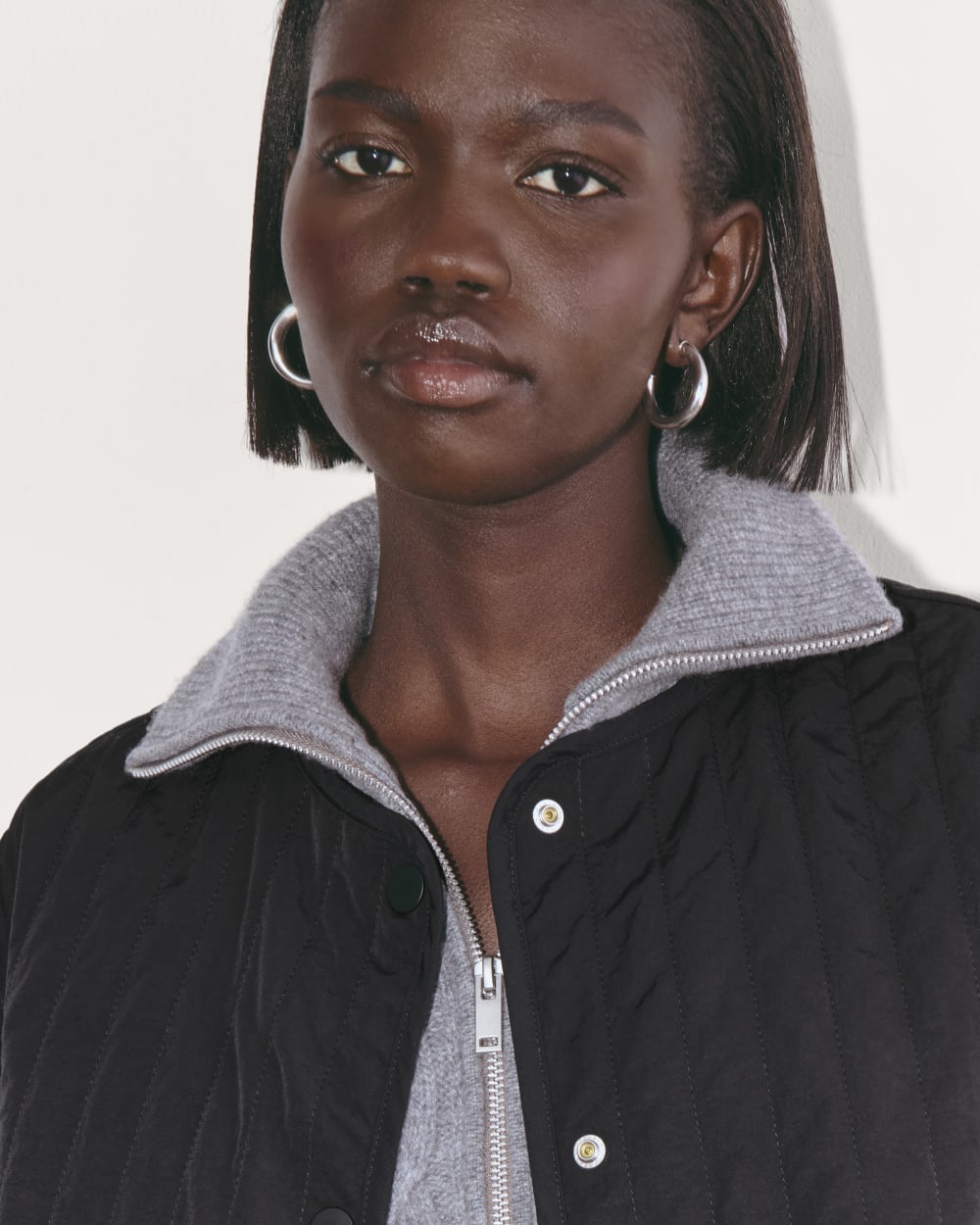 The Midi Quilted Liner | Black – Everlane