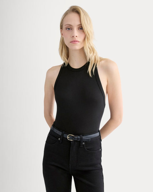 womens-luxe-rib-racerback-tank-black | primary