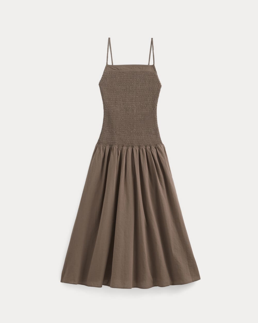 Everlane Gauze Open-Back Dress In Mocha, Size XXL, Cotton Everlane Gauze Open-Back Dress In Mocha, Size XXL, Cotton