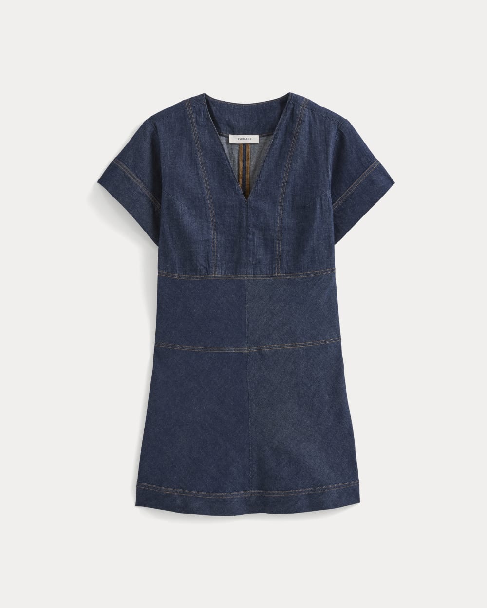everlane denim shirt dress Everlane Denim Short-Sleeve Dress In Light Indigo, Size 16