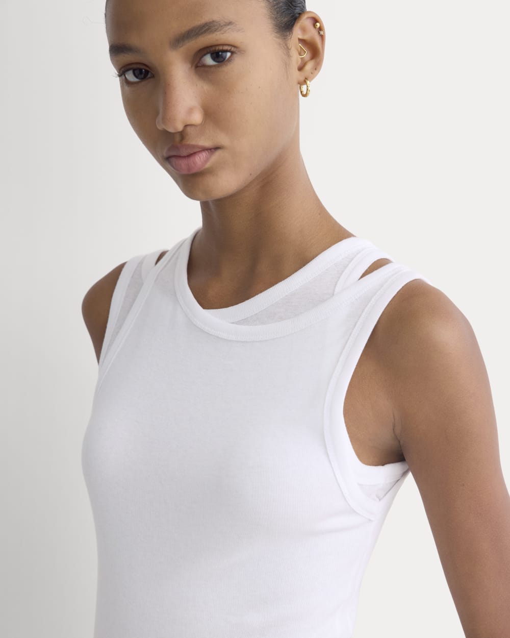 Tissue Layered Tank | White – Everlane