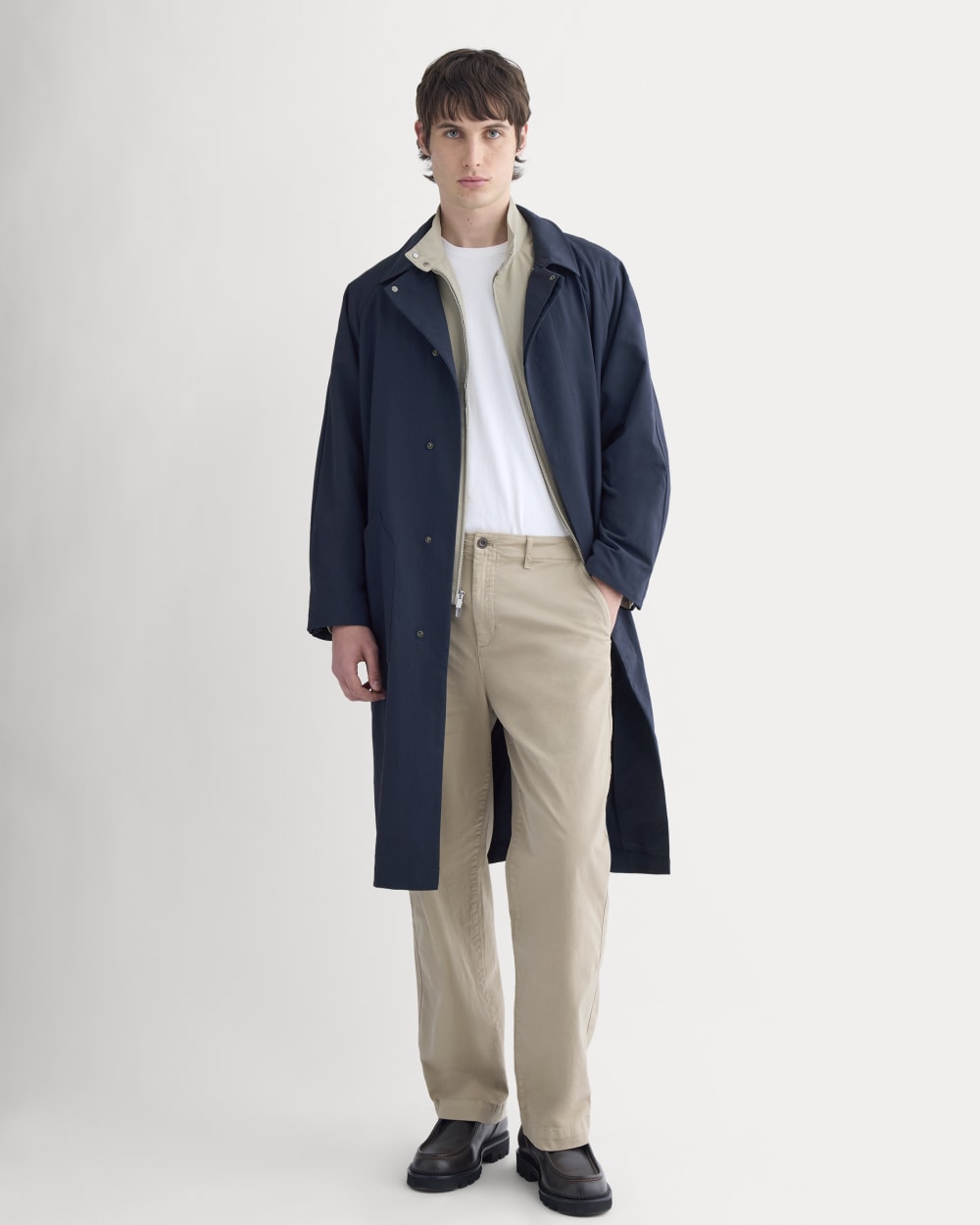 Re:Cycled Nylon Mac Coat | Deep Navy – Everlane