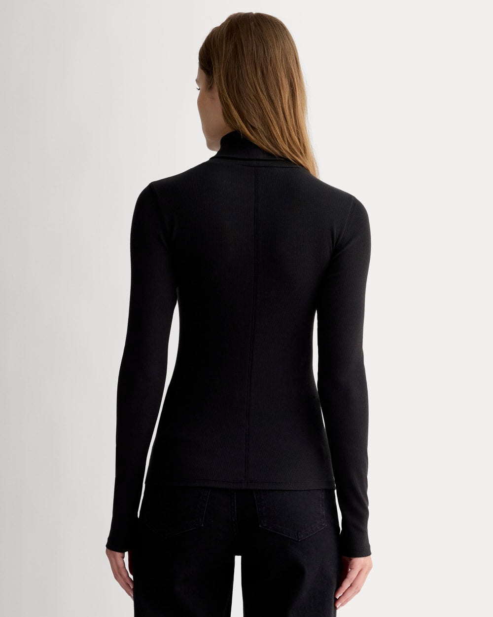 The Luxe Rib Turtleneck | Black – Everlane