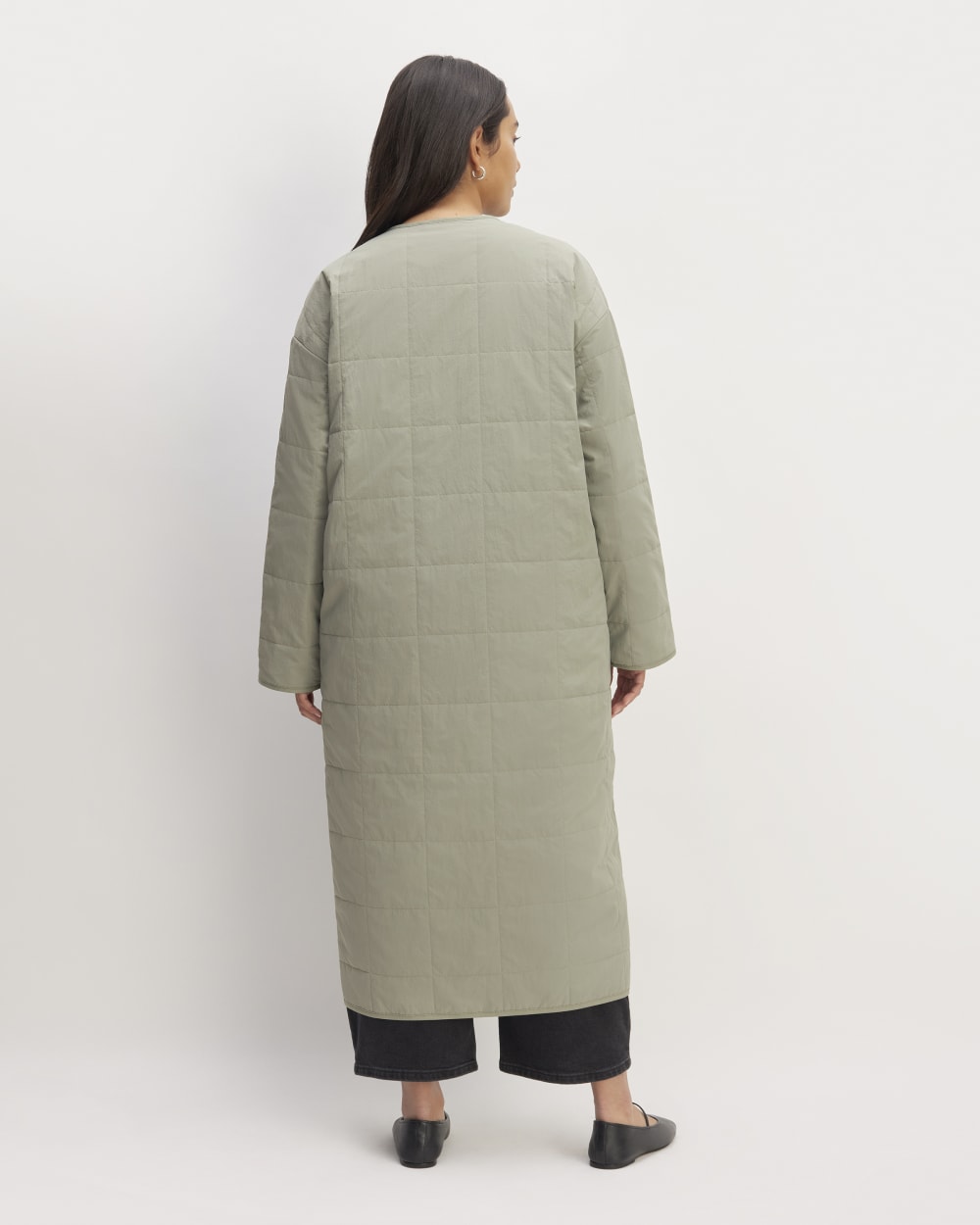 The ReNew Quilted Long Liner | Sage Green – Everlane