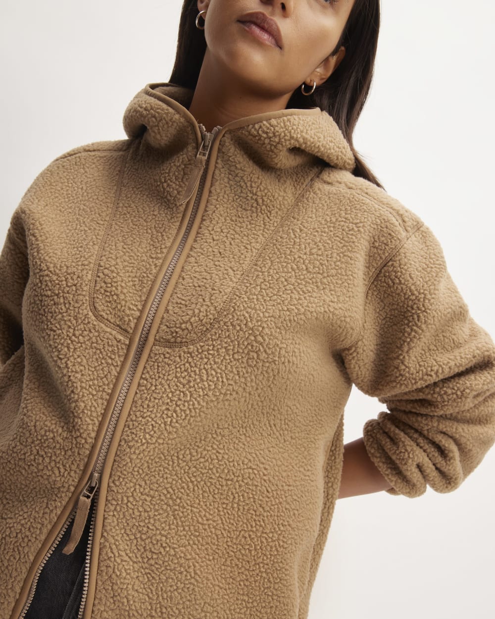 The ReNew Fleece Full-Zip Hoodie | Tiger's Eye – Everlane