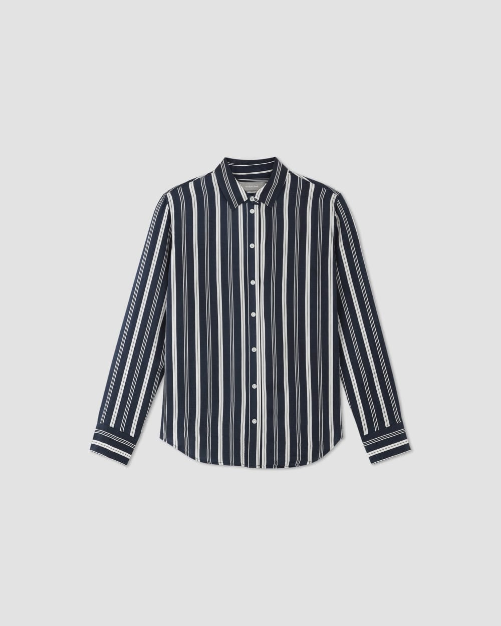 womens-satin-relaxed-shirt-navy-bone-stripe | alt