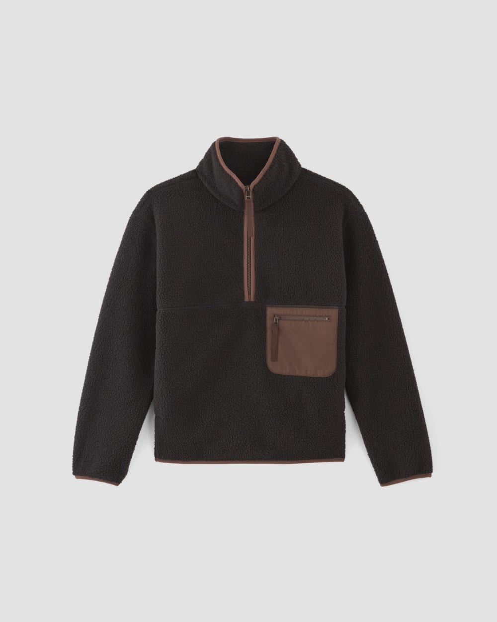 The ReNew Fleece Oversized Half-Zip | Black – Everlane