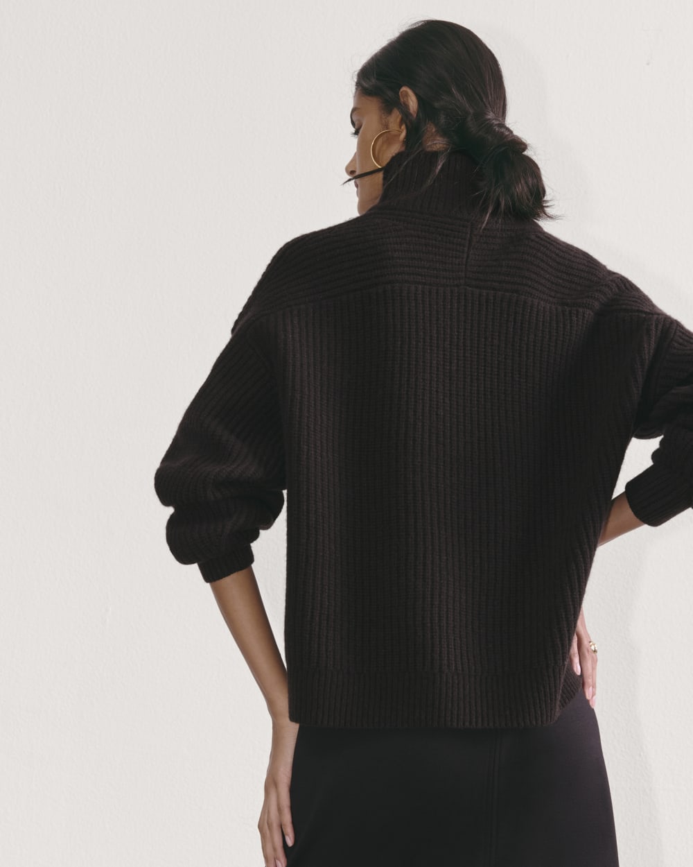 The Half-Zip Sweater in Luxe Merino | Black – Everlane