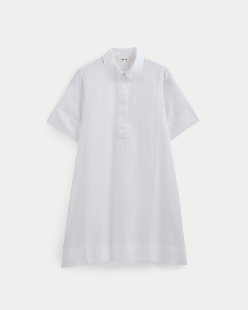 womens-mini-popover-shirtdress-in-linen-white | alt