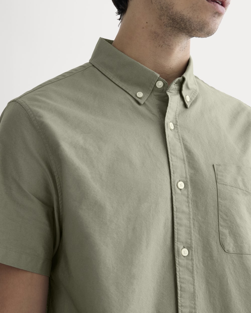 The Organic Short Sleeve Oxford Shirt | Sage Green Everlane The Organic Short Sleeve Oxford Shirt | Sage Green Everlane