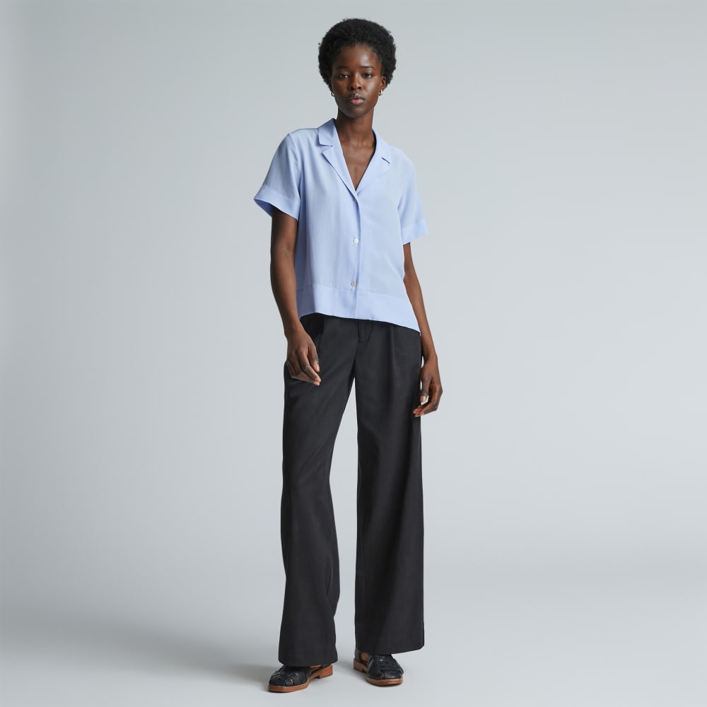 The Notch Shirt in Washable Silk | Periwinkle – Everlane