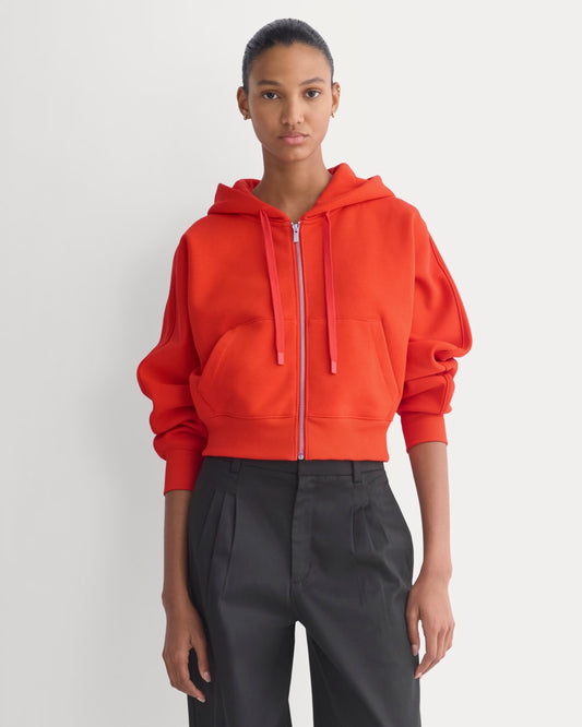 womens-luxe-fleece-zip-cropped-hoodie-fiery-red | primary