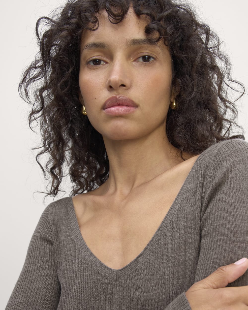 The Off-Shoulder Top in Ultrasoft Merino | Black