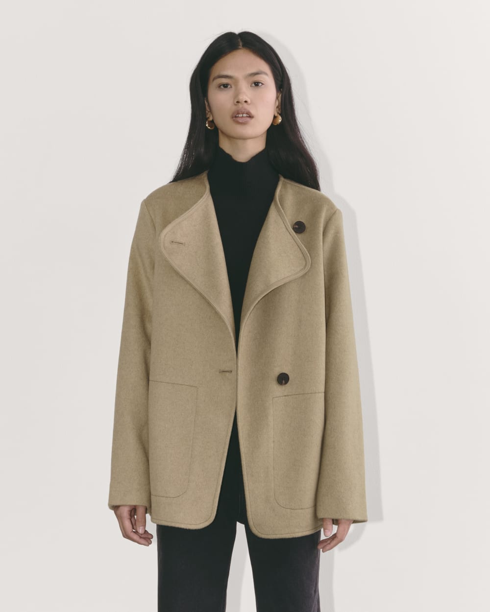 womens-wool-drape-october-coat-dark-heathered-camel | primary
