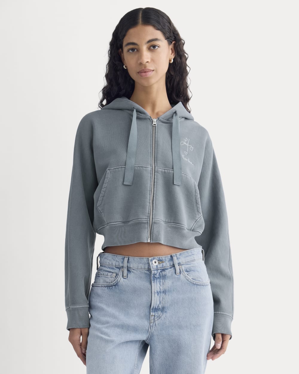 everlane-x-laufey-foundation-zip-hoodie-vintage-indigo | primary