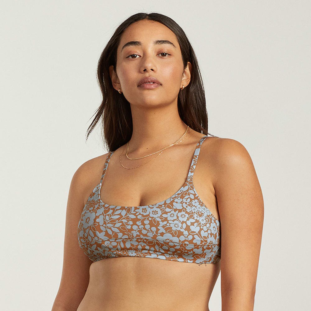 womens-scoop-neck-bikini-top-honey-floral | primary