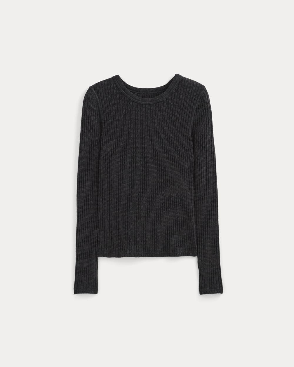The Cozy Rib Long-Sleeve Tee | Black – Everlane