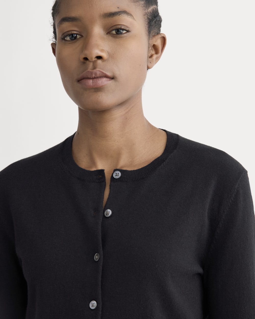 The Cropped Cardigan In Cotton Cashmere Black Everlane the-cropped-cardigan-in-cotton-cashmere-black-everlane