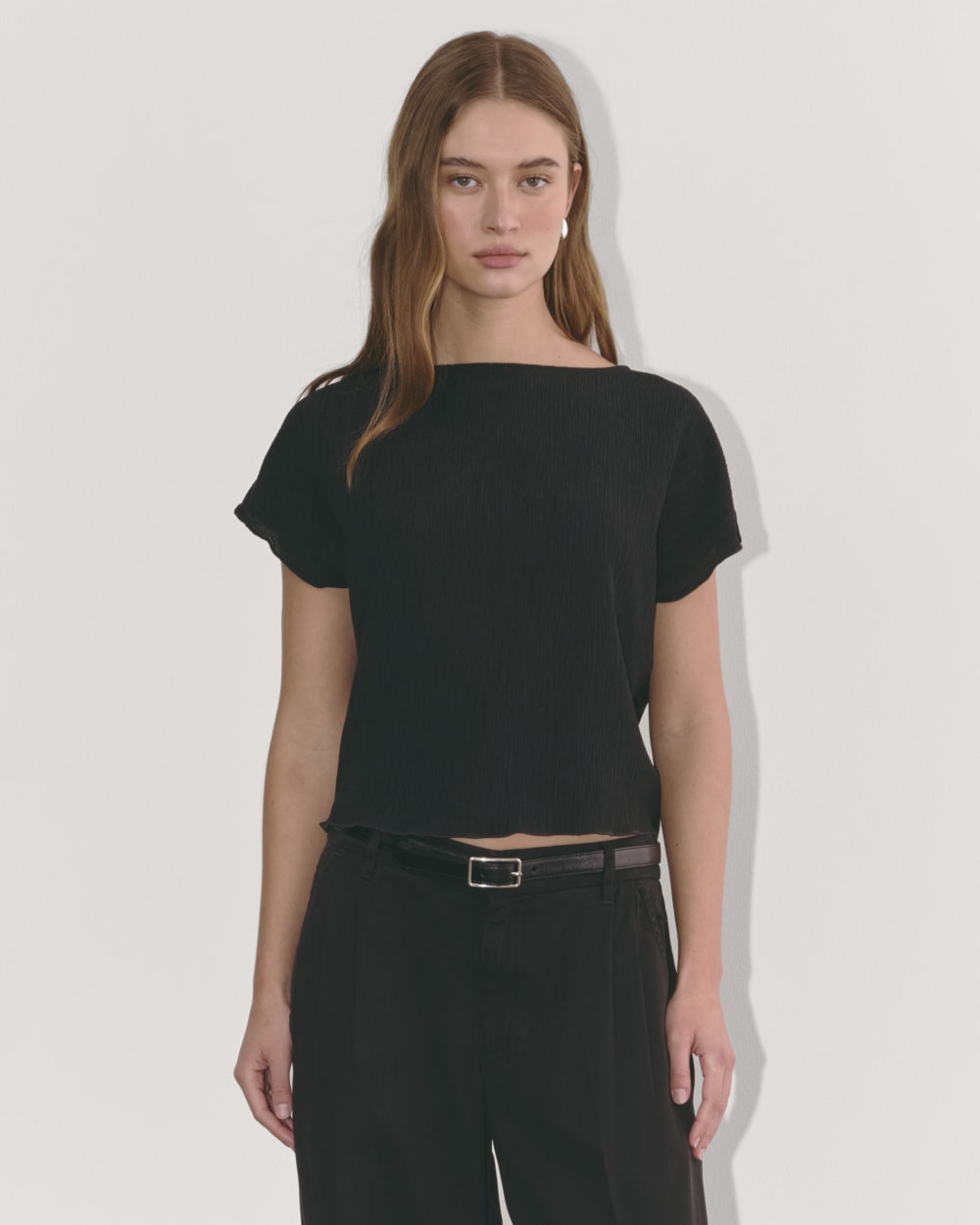 womens-crinkle-top-black | primary