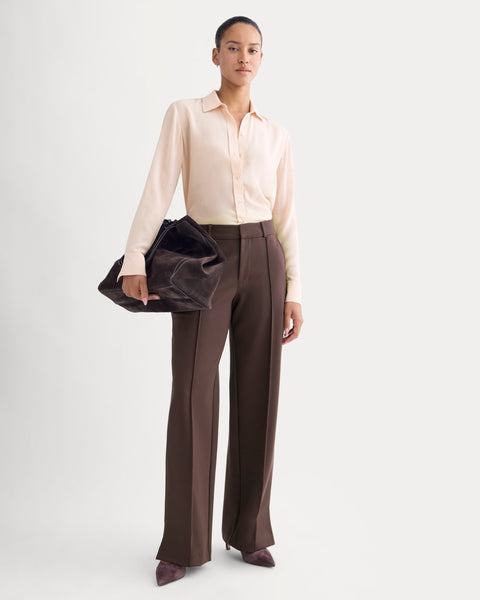 38ダークブラウン Ponte Wide-Leg Trouser | Dark Chocolate – Everlane