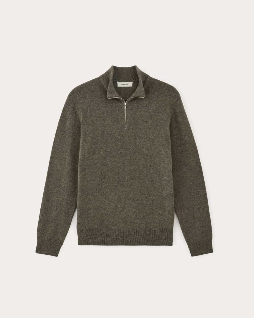 mens-qrtrzip-cashmere-hthr-army-green | alt