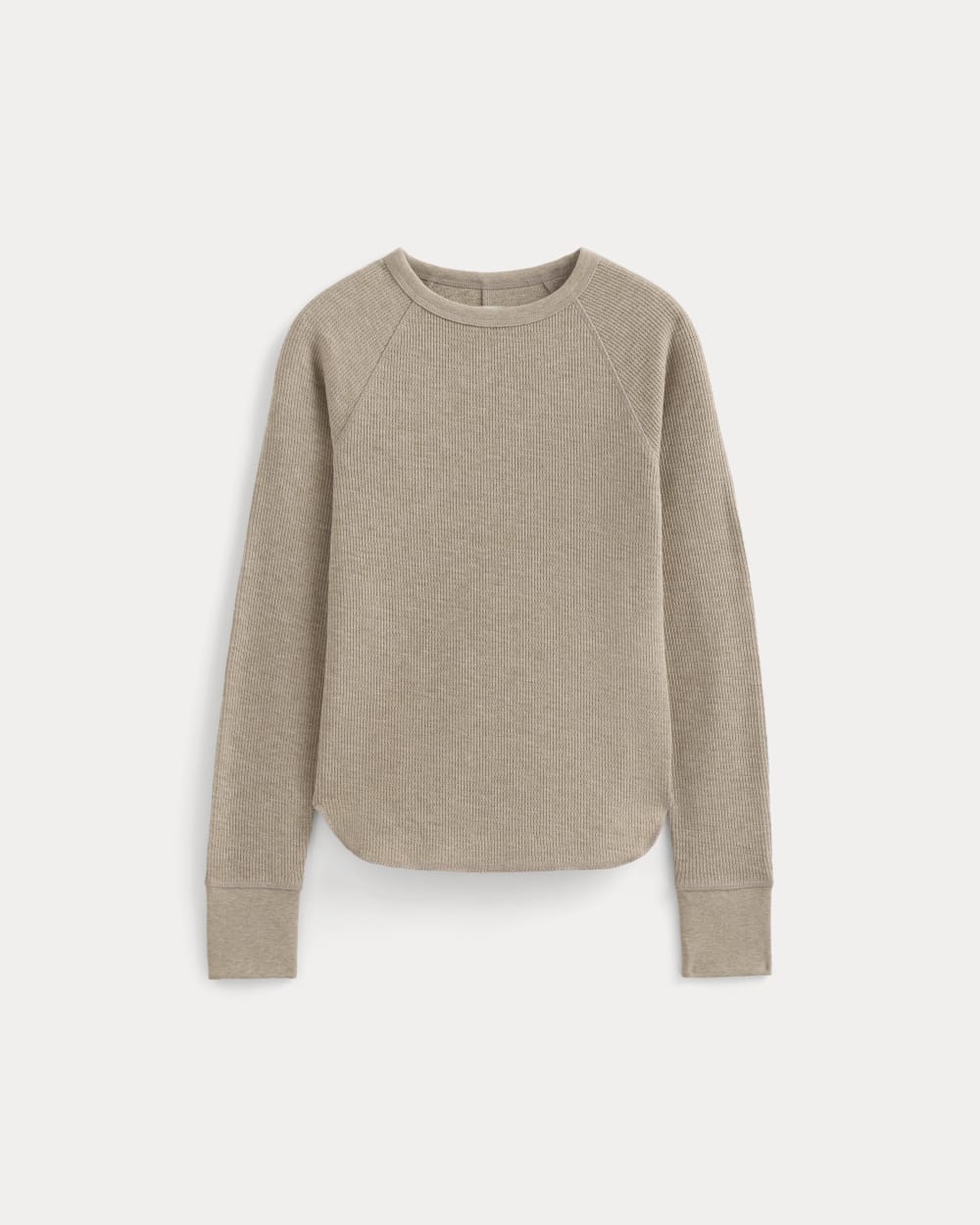womens-slim-fit-crew-in-cozy-waffle-heathered-oatmeal | alt