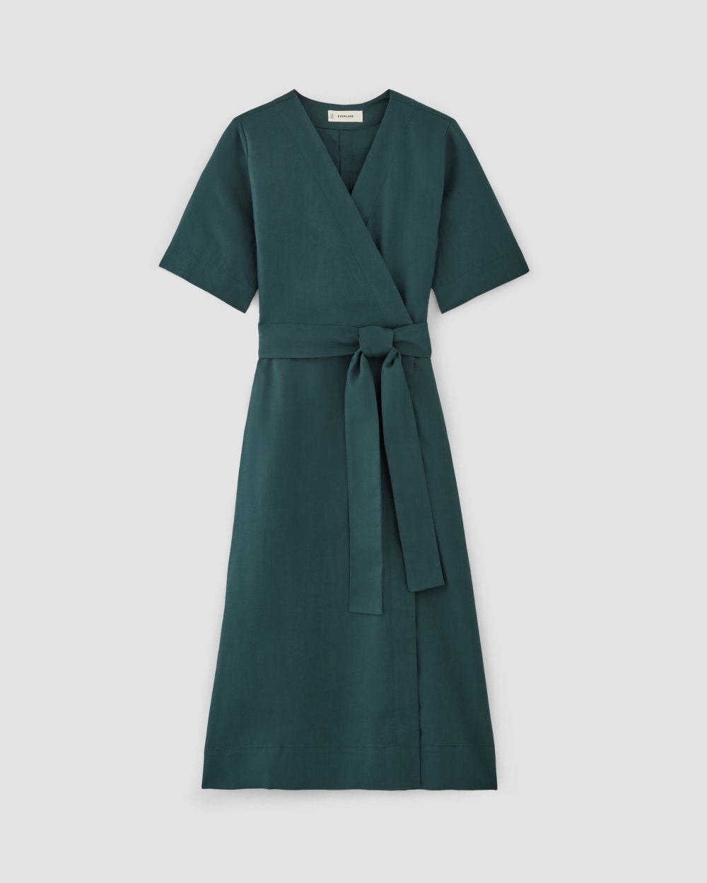 The Wrap Dress in Linen | Dark Sea – Everlane