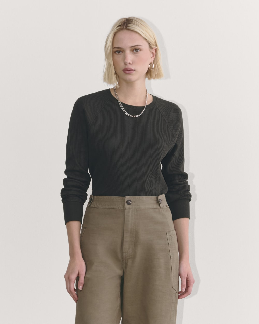 womens-cotton-waffle-crew-ls-tee-black | primary