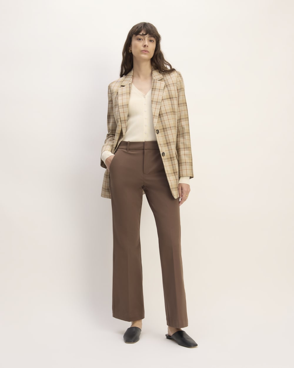 womens-bi-stretch-flare-pant-cocoa-brown | primary
