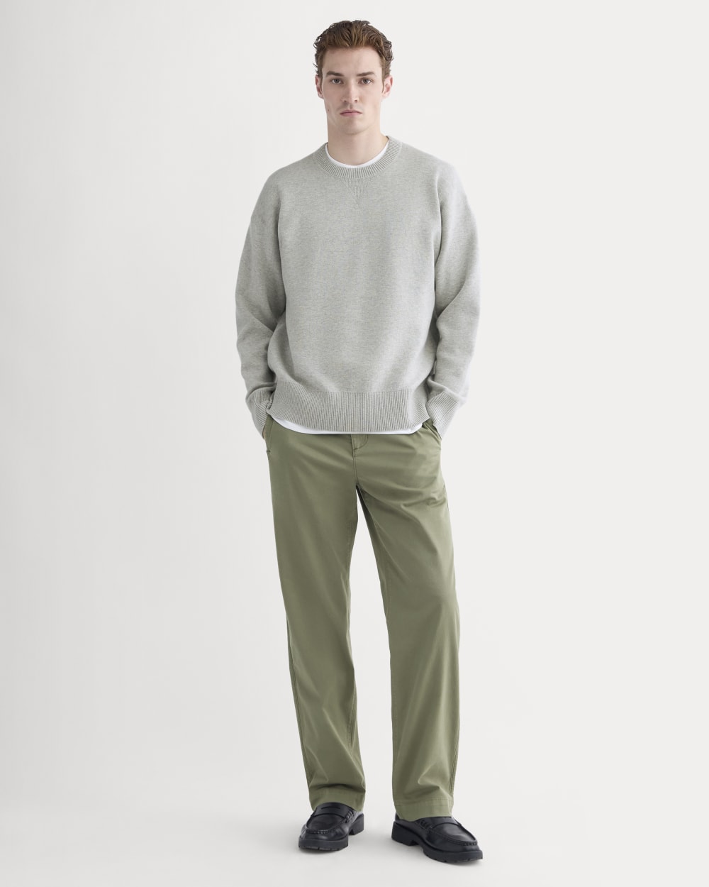 Luxe Merino Double-Knit Sweater | Heathered Grey – Everlane