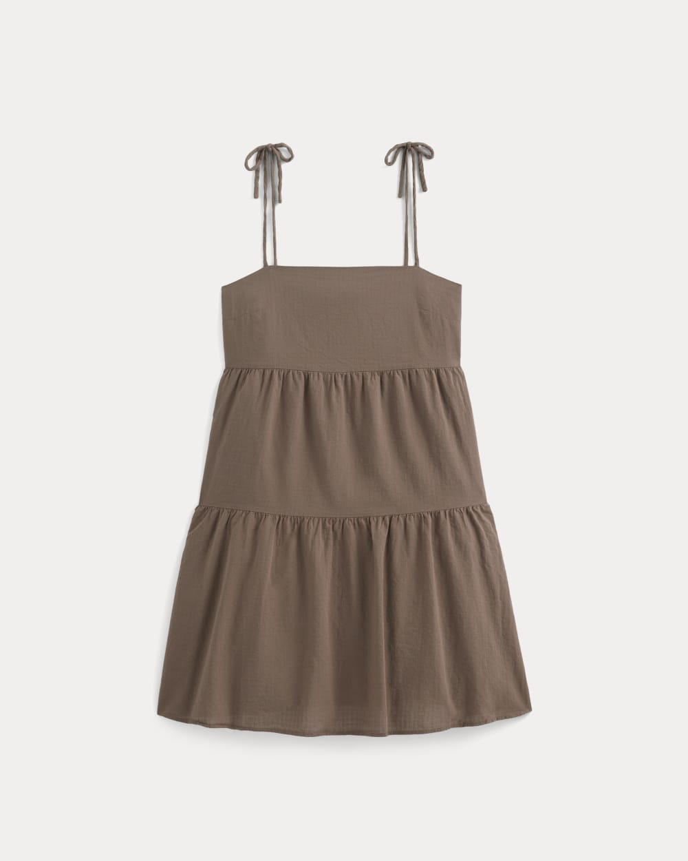 womens-gauze-mini-tiered-dress-mocha | alt