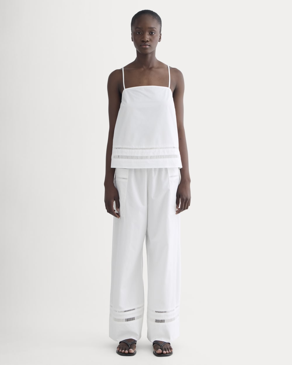 The Lace Trim Tank | White – Everlane