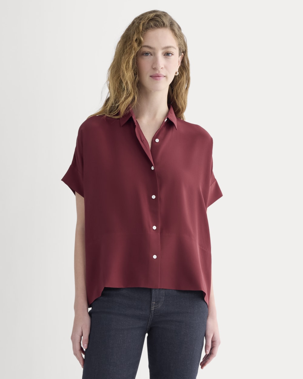 The Boxy Shirt in Washable Silk