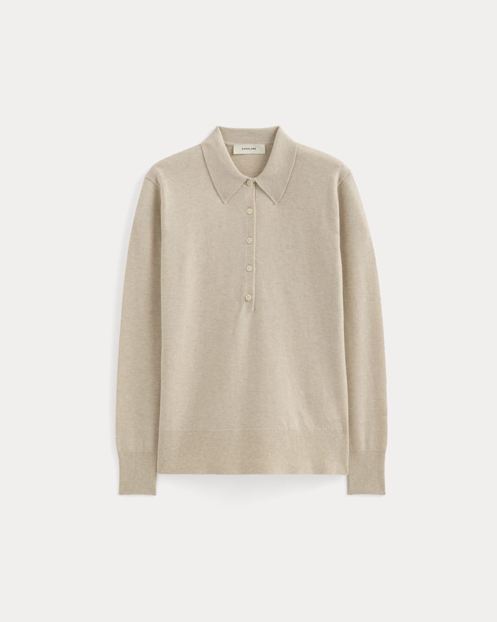 womens-oversized-polo-sweater-merino-heather-barley | alt