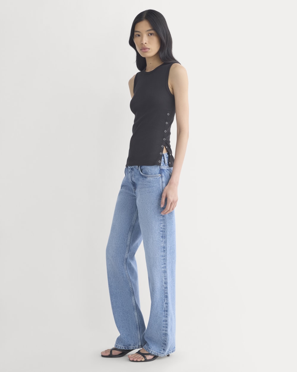 Luxe Rib Side Snap Tank | Black – Everlane