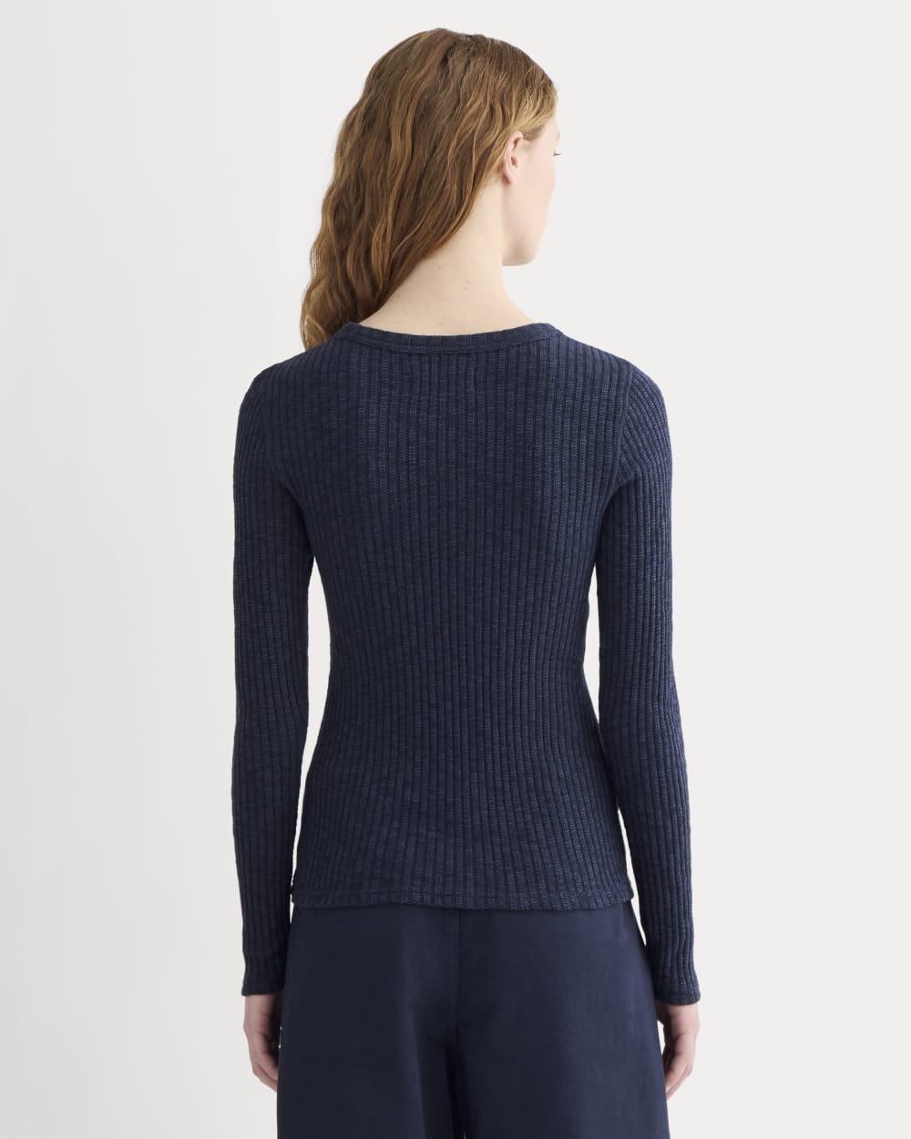 The Cozy Rib Long-Sleeve Tee | Navy – Everlane