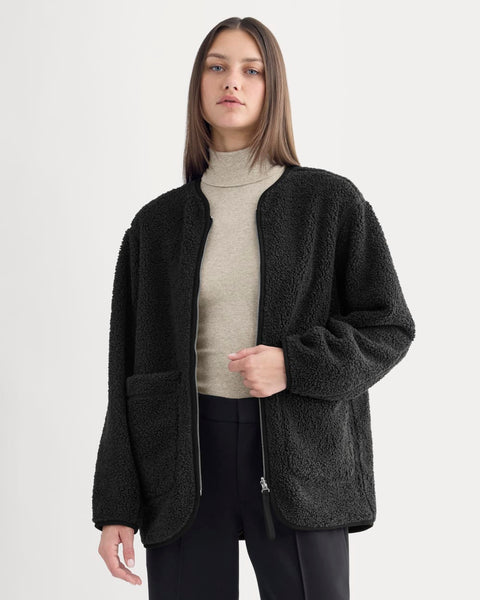 Reversible Teddy Jacket | Black – Everlane