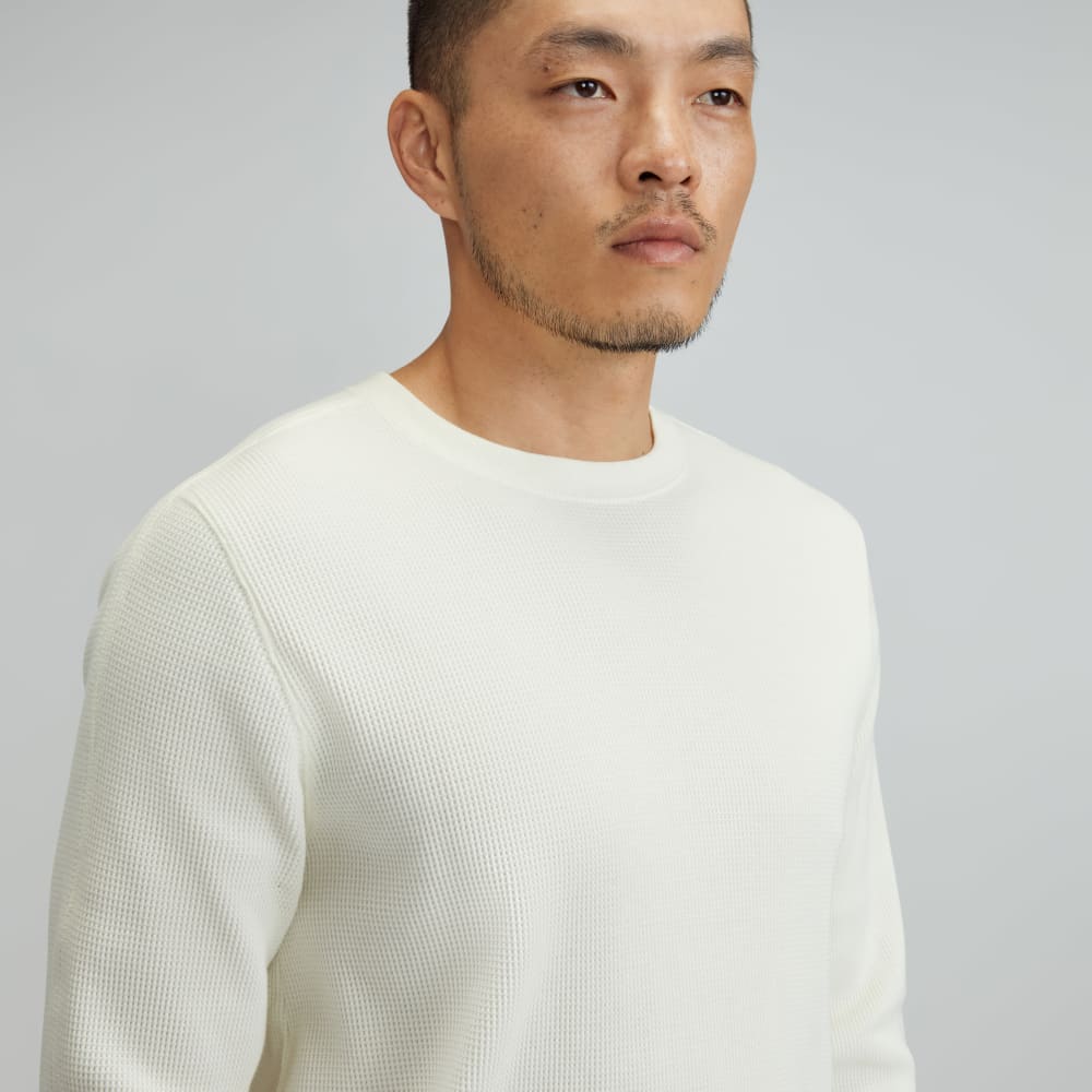 The Waffle Long-Sleeve Crew Tee | Off-White – Everlane