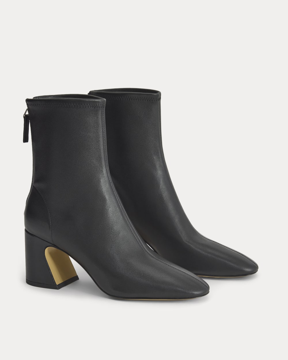 Leather Curved-Heel Boot Black – Everlane