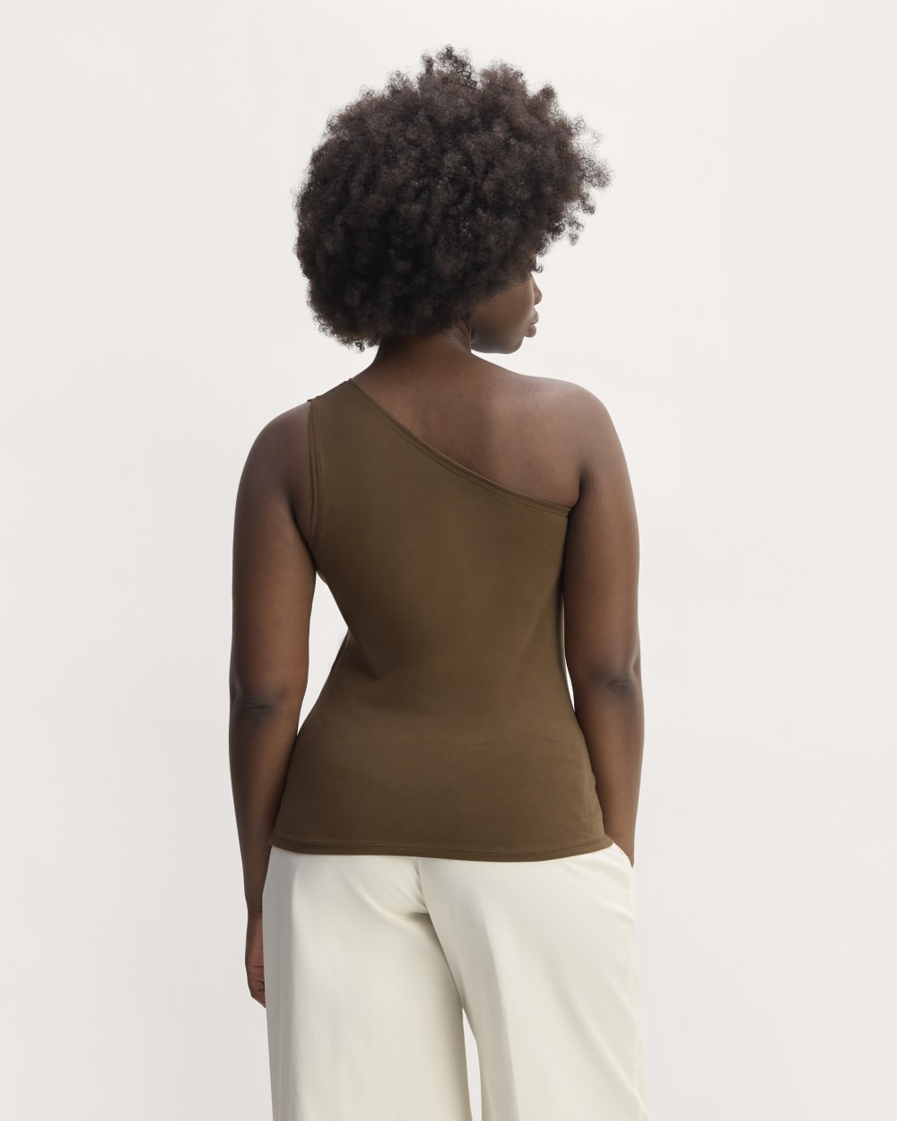 The Form One-Shoulder Tank | Cocoa – Everlane