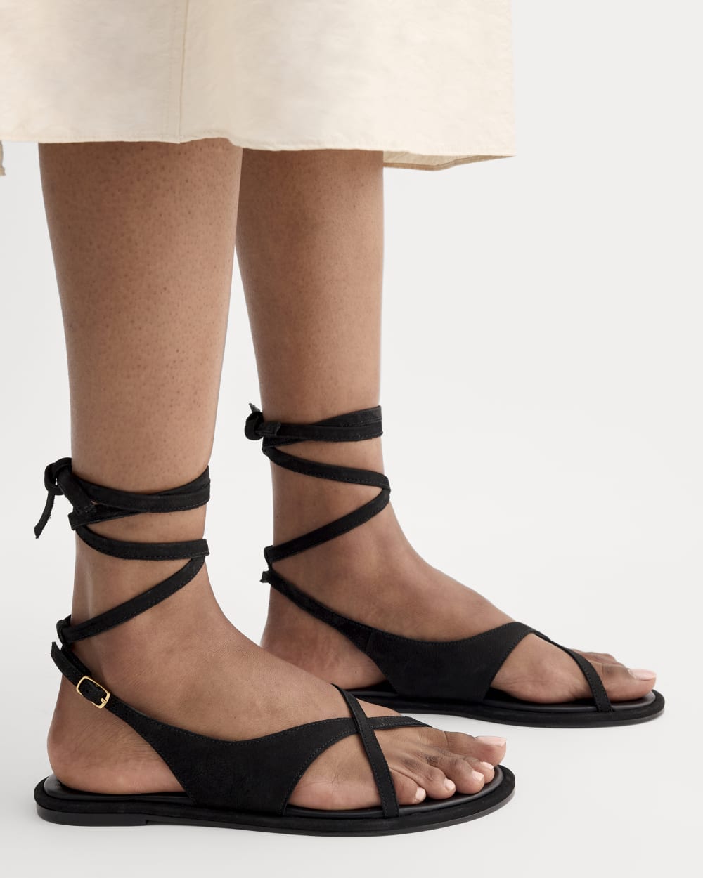 The Leather Crisscross Sandal | Black – Everlane
