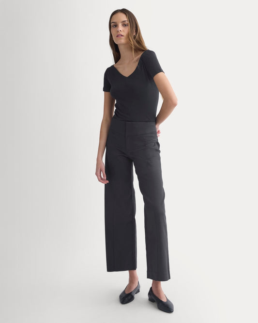 womens-tailored-drape-seam-pant-black | primary