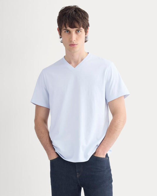 mens-essential-organic-v-tee-uniform-skywriting-blue | primary