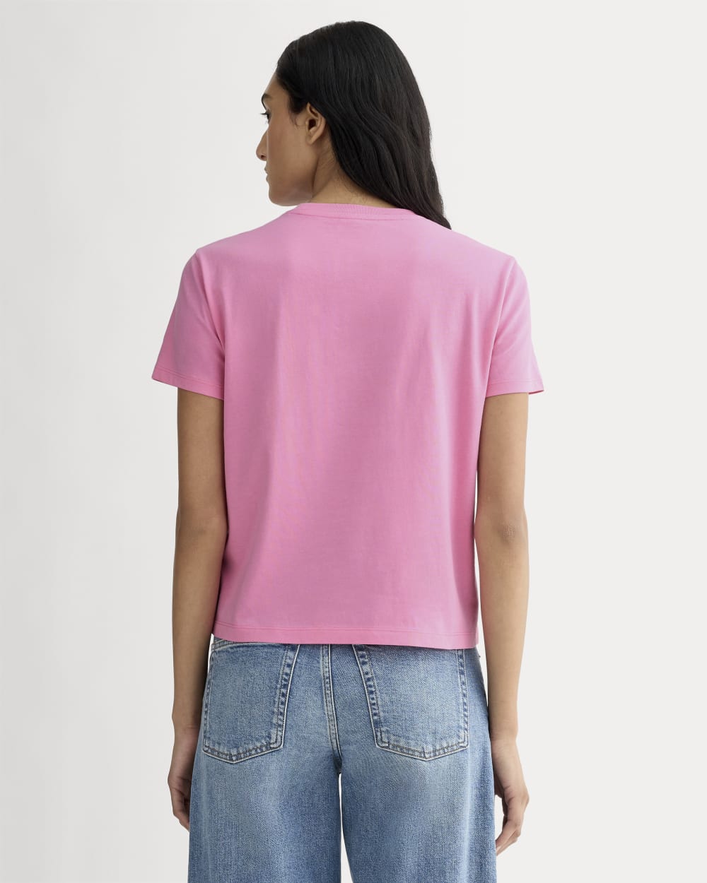 The Box-Cut Tee in Essential Cotton | Deep Pink | No Pocket – Everlane