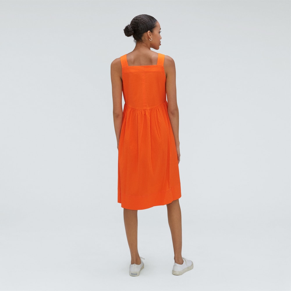 orange seersucker dress aubergine&bronze seersucker checks dress NINA/ #offonclothing #itswhatwewear #seersuckerdress #newarrivals #springstyle