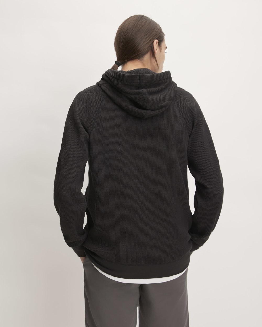 The Waffle-Knit Hoodie | Black – Everlane