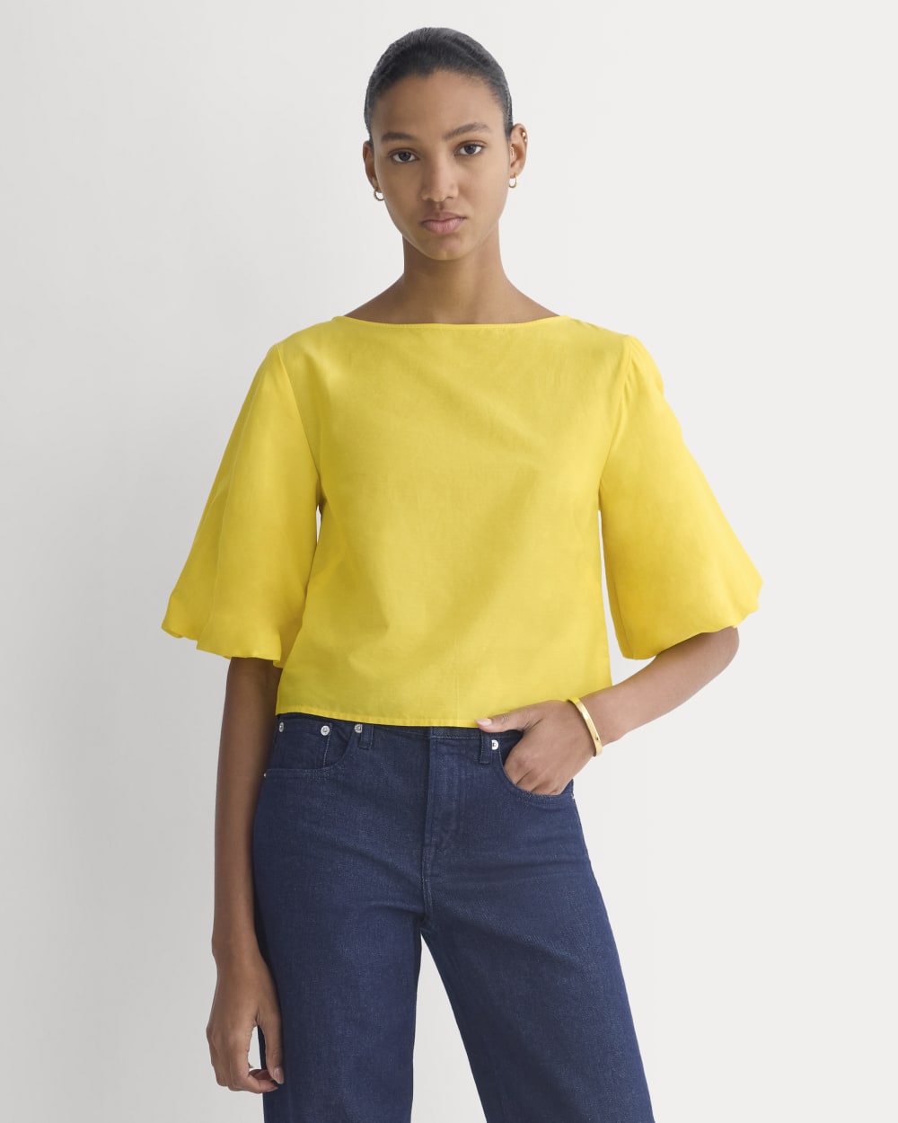 womens-bubble-sleeve-top-passion-fruit | primary